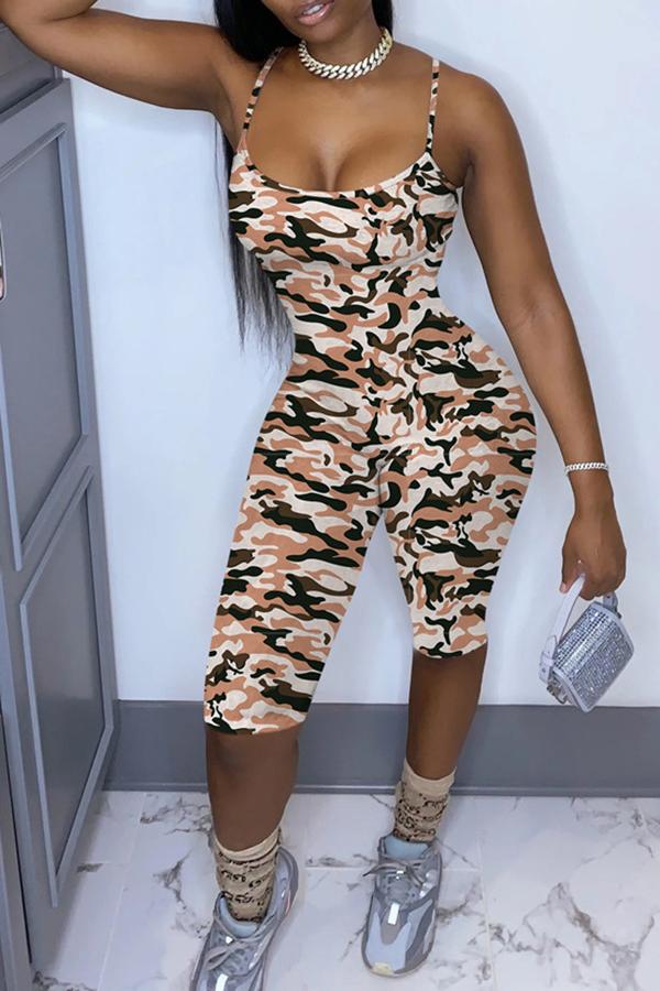 Camo Printed Sling Jumpsuit