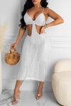 Sexy Lace Hollow Out Midi Dress