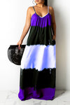 Pretty Contract Color Pocket Maxi Dress
