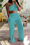 Solid Color Loose Multi-wear Casual Three-piece Pants Suit (With Headscarf)