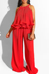  Vacation Folds Strapless Sling Two Piece Pant Suits