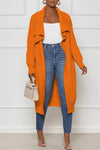 Casual Solid Color Long Knit Cardigan