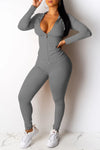 Leisure Sports Hooded Drawstring Long Sleeve Trousers Two-Piece Set