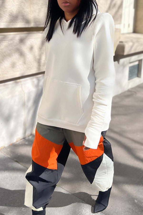 Casual Solid Color Hoodie