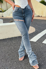 Personalized Fashion Detachable Versatile Slim Jeans