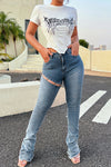 Personalized Fashion Detachable Versatile Slim Jeans