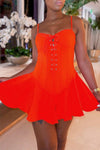 Fashion Lace-Up Hook-Button Sleeveless Dress