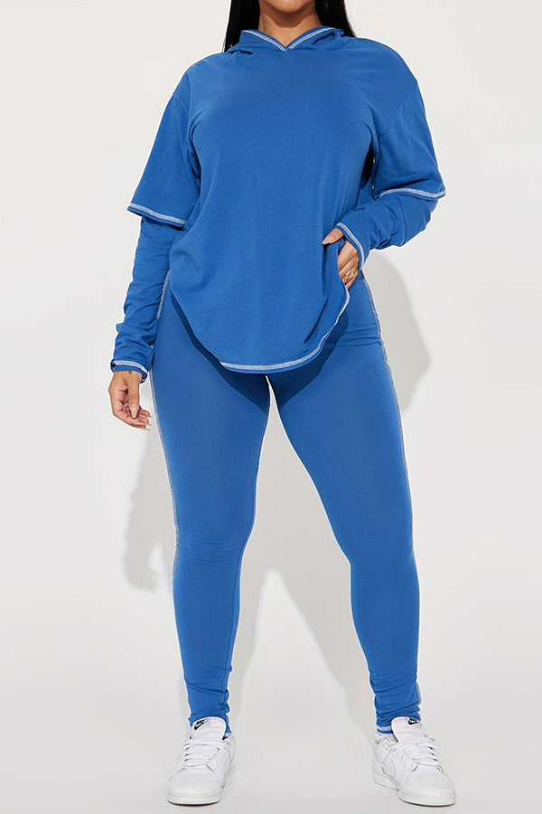 New Style Casual Sports Long-Sleeved Trousers Suit