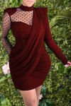 Elegant Mesh Stitch Bodycon Mini Dress
